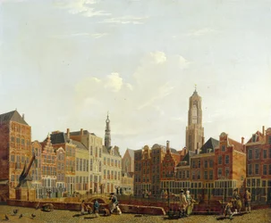 Stadhuisbrug van Utrecht met Omgeving